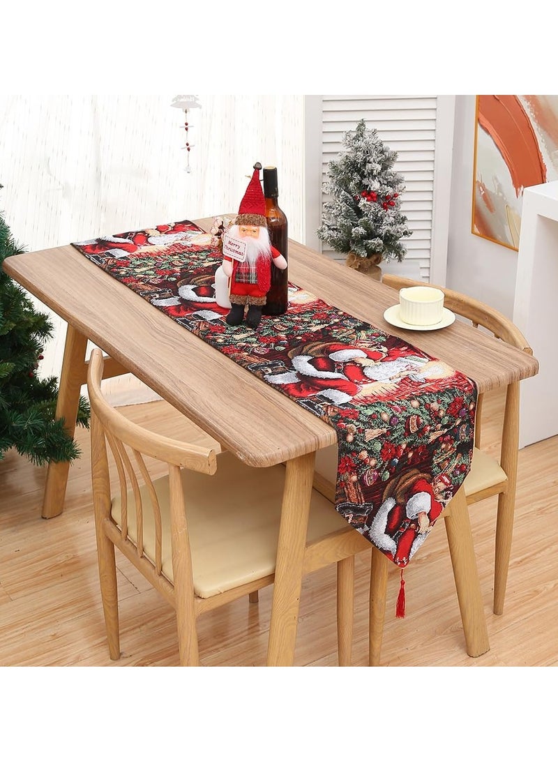 Vparty Christmas Table Runners, 71" x 14" Xmas Table Linens Christmas Dinner Table Runners for Dining Party Christmas Xmas Holiday Season Decorations  - Image 1