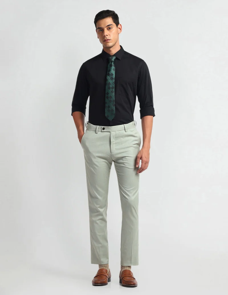 Arrow Light Green ARAHTR2034 LT. GREEN Mens Trousers for Men | Best Price UAE