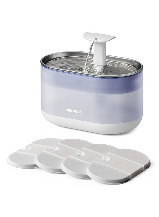 PETLIBRO PETLIBRO Cat Water Fountain Stainless Steel,Ultra Quiet,71fl oz/2.1L Automatic Cat Fountain,Two Flow Modes,BPA-Free Capsule Metal Healthy Pet Water Fountain for Cats Inside with 4 Large Filters  - Image 1