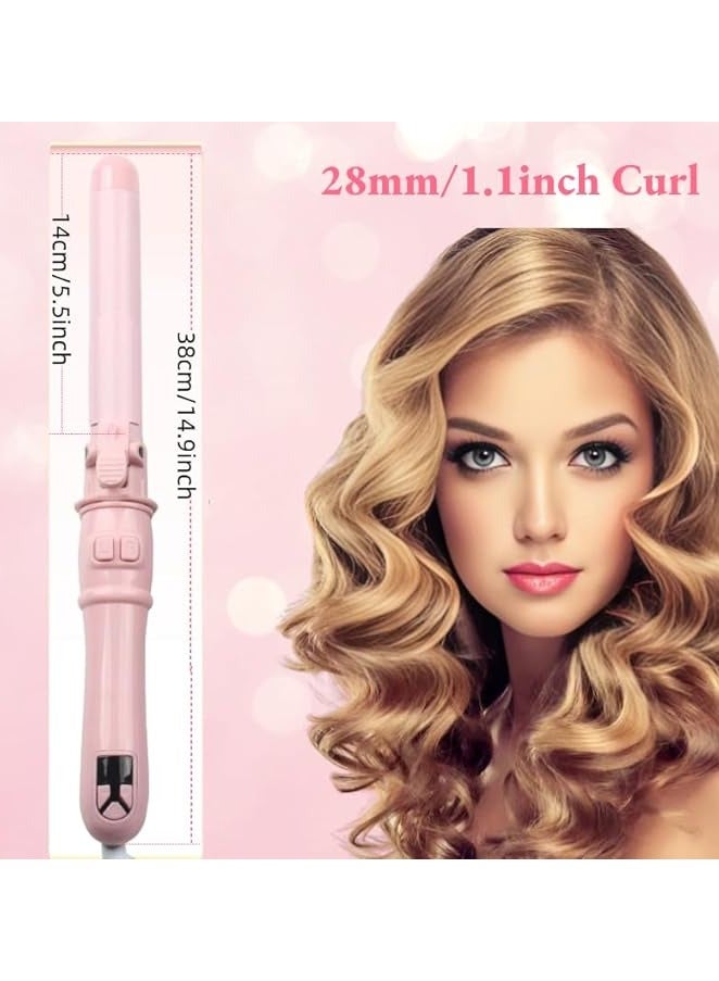 general 2024 Newest Automatic Curling Wand Rotating Curling Iron, Professional 28mm/1.1 Inch Hair Curler Hair Styling Irons Fast Heating Wand for Medium/Long Hair - Image 2