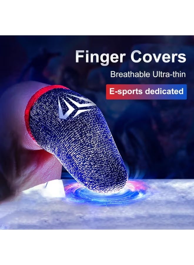 4Pcs Mobile Gaming Finger Sleeves – Ultra Sensitive Touch Screen Sleeves, Sweat-Proof Breathable Seamless Thumb Covers for PUBG, Free Fire, Call of Duty & Smartphone E-Sports, With Black Box - Image 2