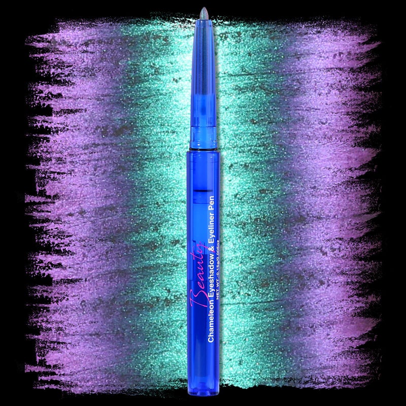SUSIKEKI Chameleon Metallic Eyeshadow & Eyeliner Gel Pencil â€“ Multichrome Shifting Colors Glitter Eye Makeup, Waterproof Long-Lasting Smudge-Proof Duochrome Pencil (Teal Green to Rose Magenta) - Image 1
