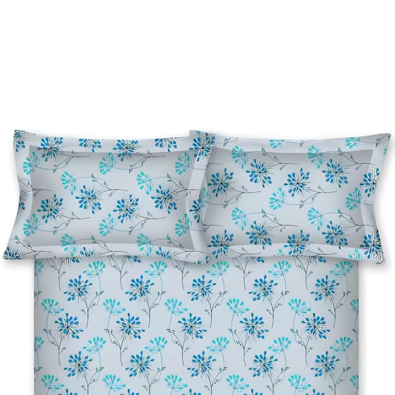 Bombay Dyeing Epigram Collection King Size Bedsheet 120 TC, 100% Pure Cotton Premium Bedsheet with 2 Pillow Covers | 2.74 M X 2.74 M | - Image 3