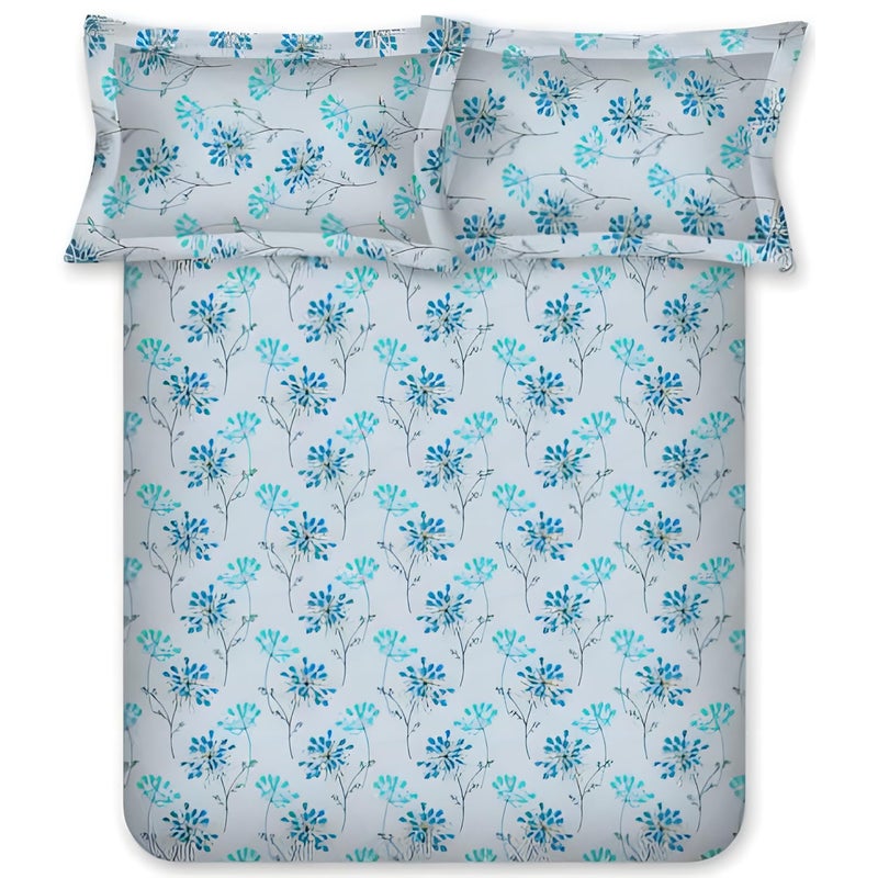 Bombay Dyeing Epigram Collection King Size Bedsheet 120 TC, 100% Pure Cotton Premium Bedsheet with 2 Pillow Covers | 2.74 M X 2.74 M | - Image 1