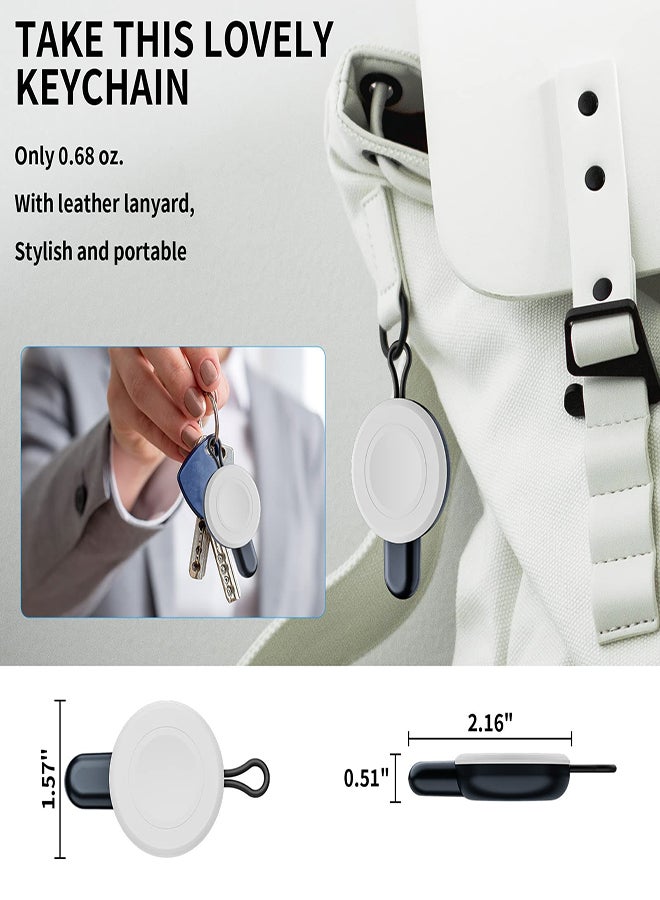 USB-C Charger for Apple Watch, Portable Wireless Magnetic Fast Charging Compatible with Apple iWatch Ultra/Series 8/7/6/5/4/3/SE Travel Pod Charger, Cordless Travel Charger Keychain - Image 2