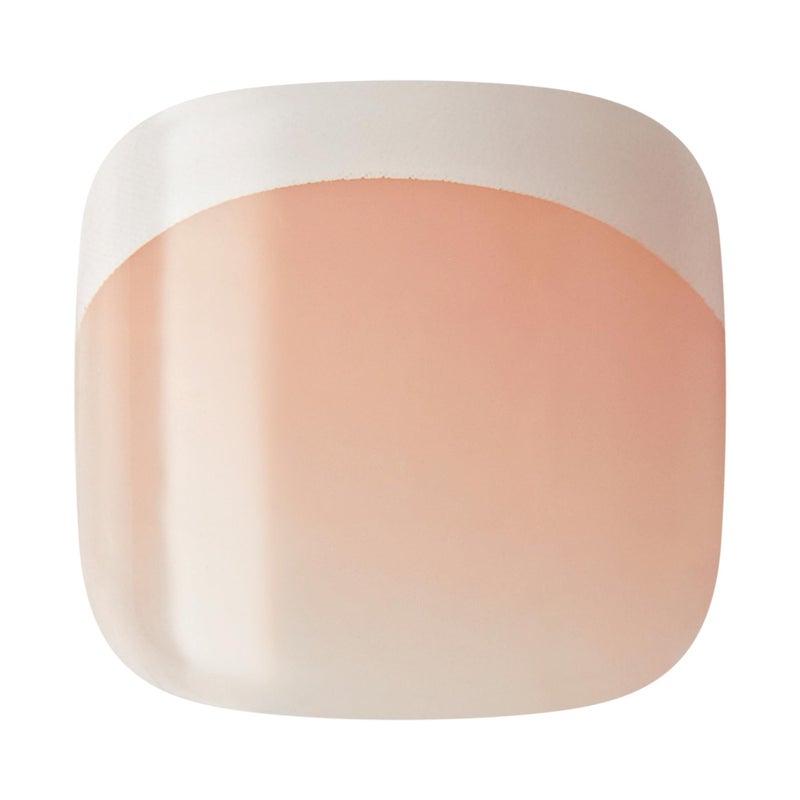 Impress KISS imPRESS French Tip Press On Toenails, 'Blanc Chic', White, Short Squoval, Pedicure Nail Kit Includes 24 Press On Toenails, Prep Pad, Mini Nail File, & Pedicure Stick - Image 5