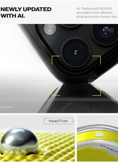 Spigen Tough Armor T (Ai) MagFit AI iPhone 16 PRO Case Cover [Camera Control Button] MagSafe with Kickstand - Black  - Image 3