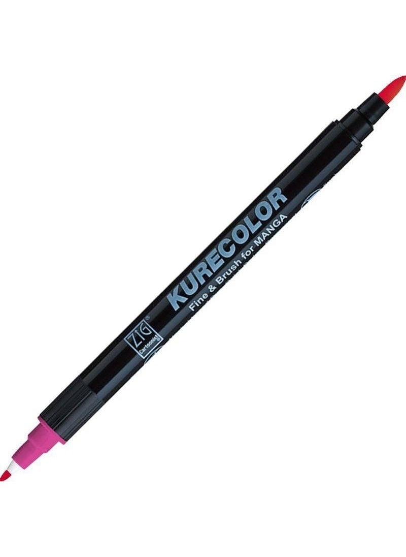 Zig Kurecolor Fine&brush For Manga Double Sided Pencil N:225 Pink  - Image 1