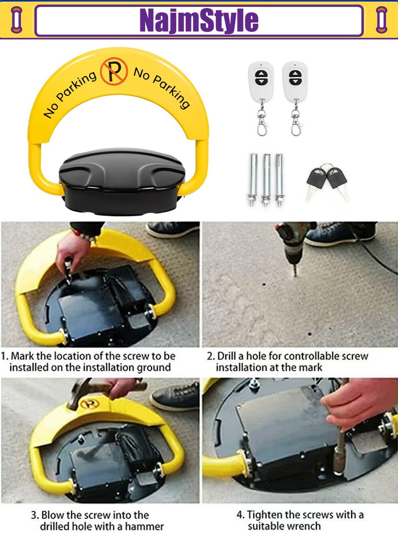 NajmStyle Intelligent Electric Car Parking Lock Car Parking Latch with Alarm, Pure copper motor thickened model - Image 2