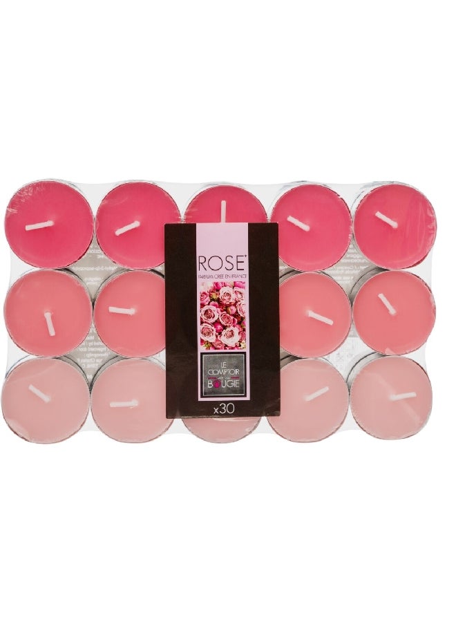 atmosphera Nina 30-Piece Long Lasting Aroma Rose Scented Candle Set Pink 350 g 103156  - Image 5