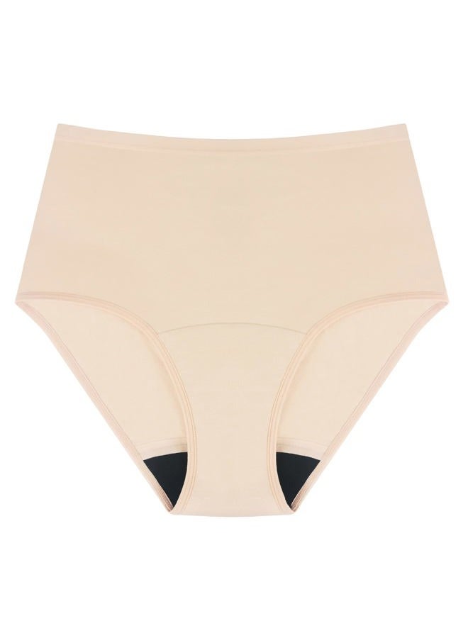 AIRCUTE Washable Urinary Incontinence Protective Underwear for Women Leak Proof Absorbent Reusable Panties 60ML 1 Pack (Beige, 4X-Large) - Image 1