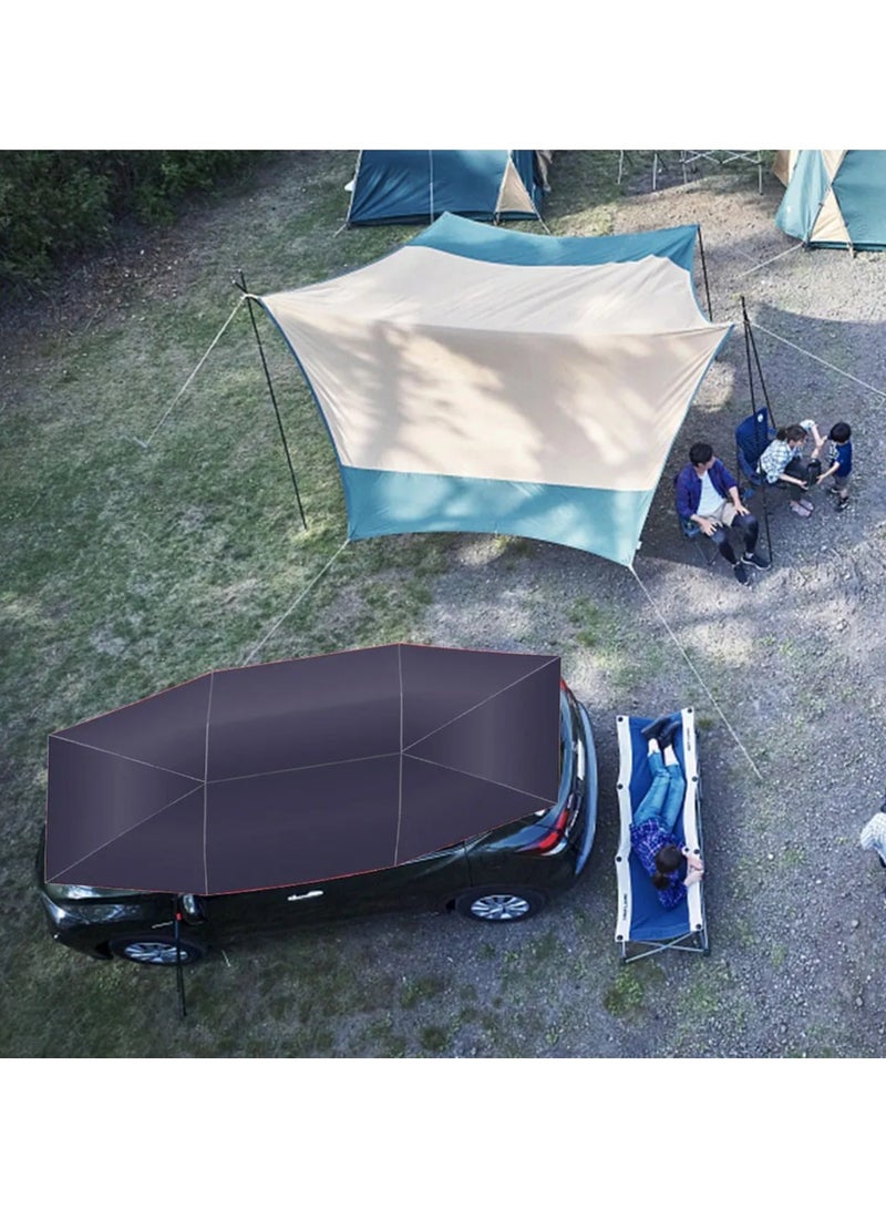 AROAQ 2.1x4.2m Outdoor Waterproof Car Cover Tent Cloth UV Protection Foldable Auto Tarp Sun Shade - Image 5