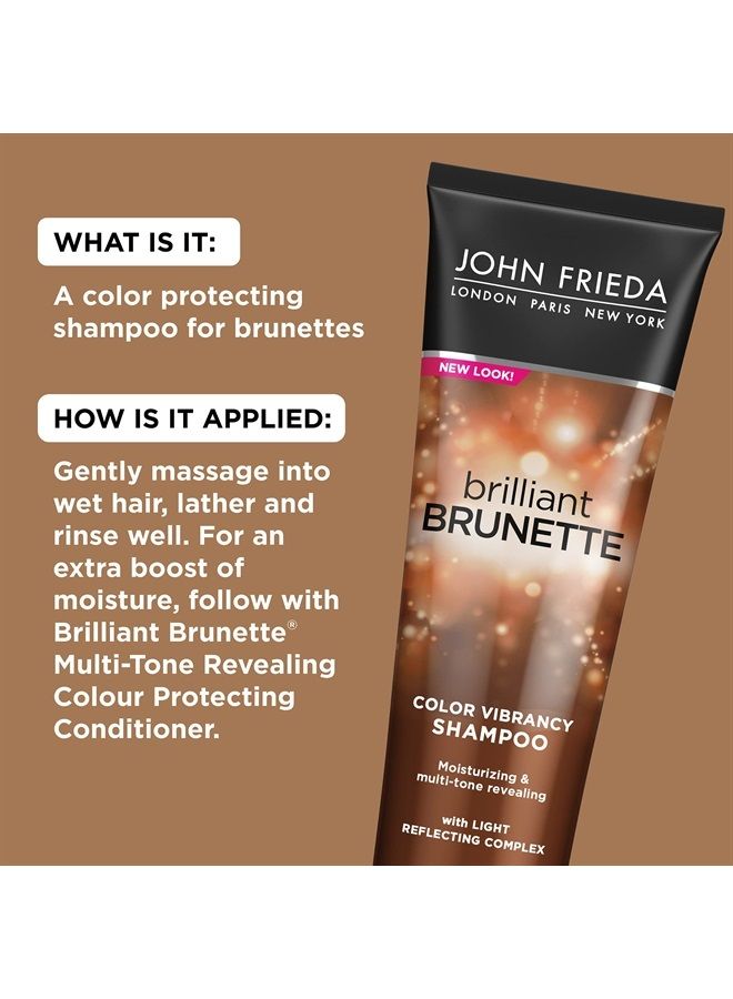 John Frieda Brilliant Brunette Multi-Tone Revealing Shampoo, Color Protecting Shampoo, Helps Unlock Vibrant Color, 8.45 Ounce  - Image 4