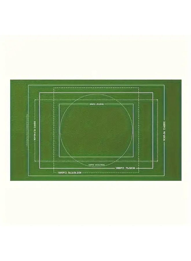 Green Felt Puzzle Mat Portable For 1500 1000 500 Pieces Adults Teens Home Office Travel - Image 1