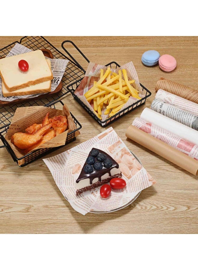 أديلي 100 قطعة ورق تغليف طعام وورق برشمان 38×28 سم، ورق خبز مقاوم للدهون والزيوت، آمن للاستخدام الغذائي، للسندويشات والبرجر والخبز - Image 3