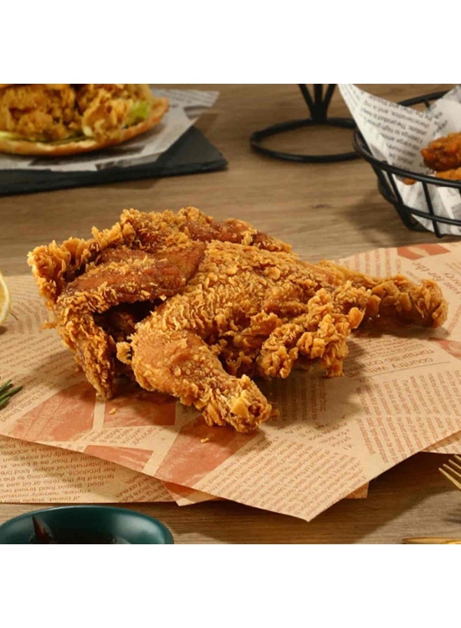 أديلي 100 قطعة ورق تغليف طعام وورق برشمان 38×28 سم، ورق خبز مقاوم للدهون والزيوت، آمن للاستخدام الغذائي، للسندويشات والبرجر والخبز - Image 4