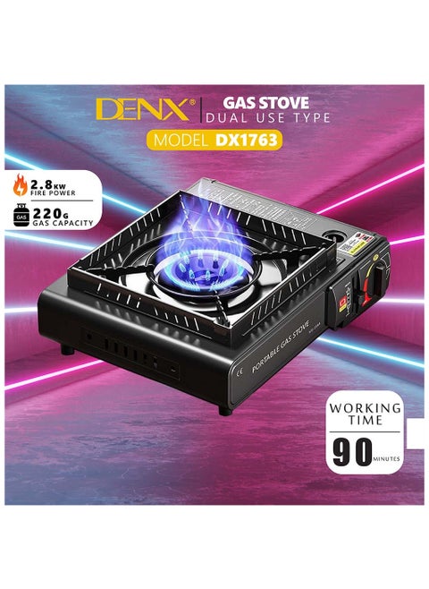 Portable Gas Stove-Dual use type – Compact, Easy-to-Use, Efficient Cooking Solution for Camping, Outdoor BBQs, and Emergency Use – Lightweight & Durable Design