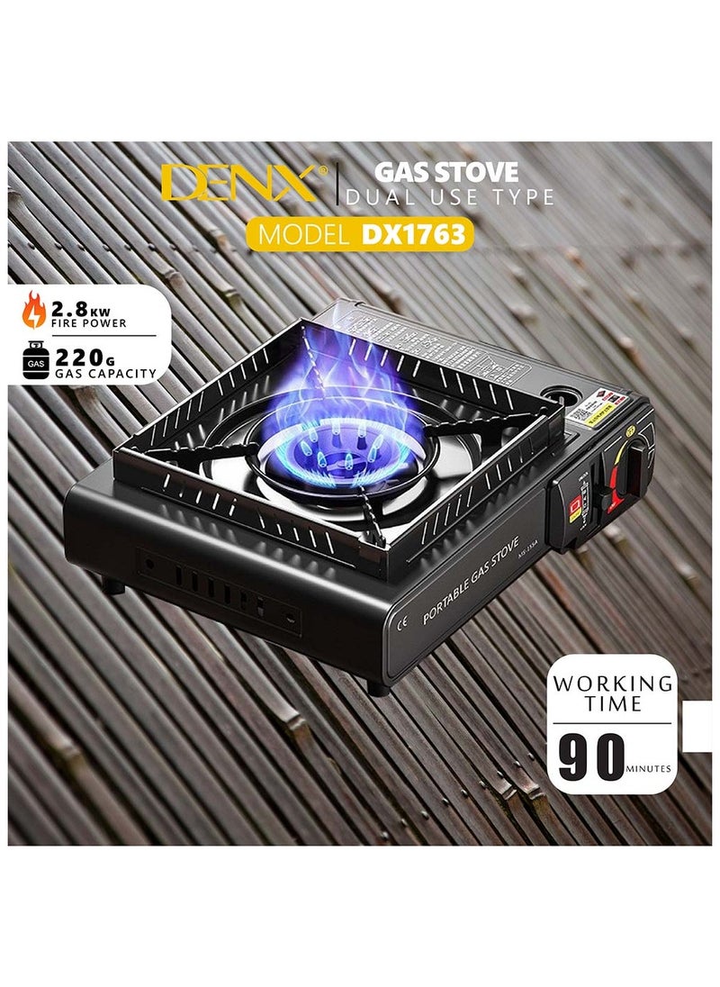 Portable Gas Stove-Dual use type – Compact, Easy-to-Use, Efficient Cooking Solution for Camping, Outdoor BBQs, and Emergency Use – Lightweight & Durable Design