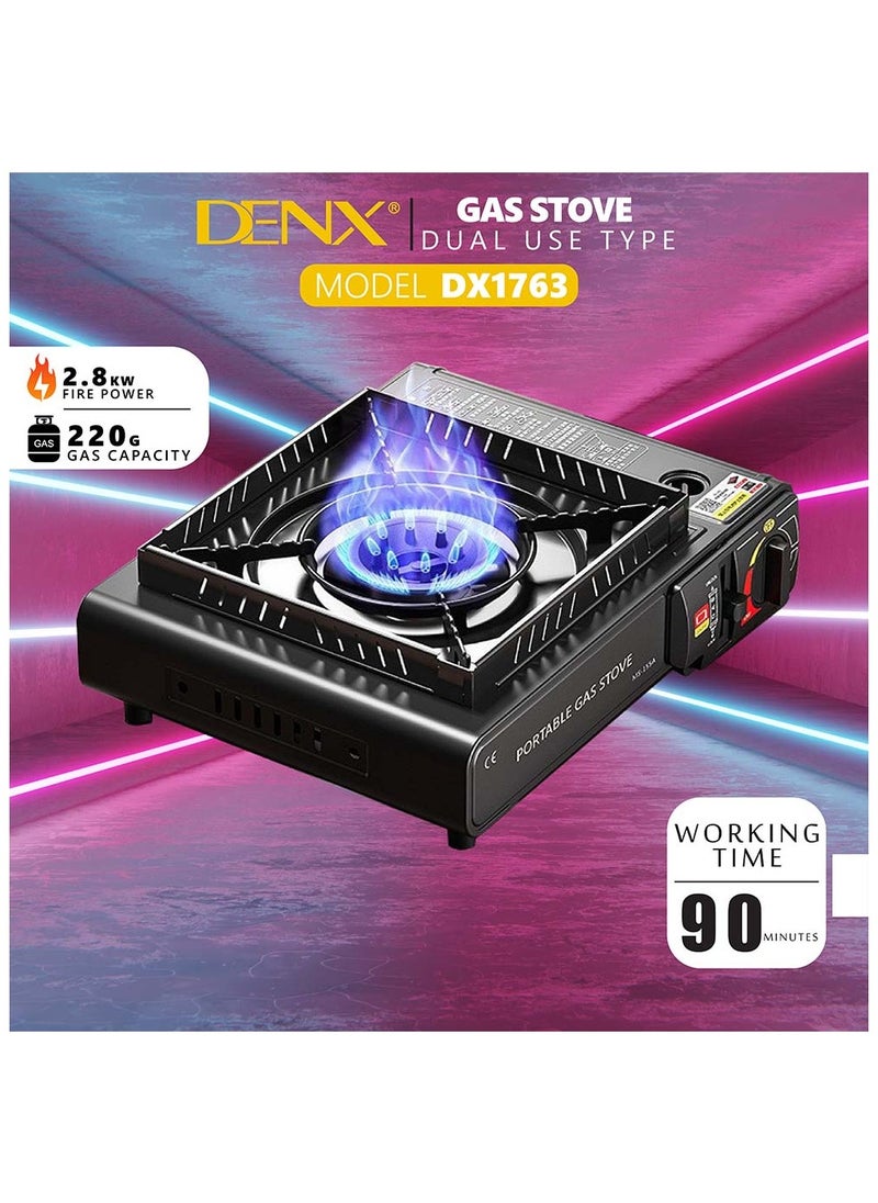 Portable Gas Stove-Dual use type – Compact, Easy-to-Use, Efficient Cooking Solution for Camping, Outdoor BBQs, and Emergency Use – Lightweight & Durable Design