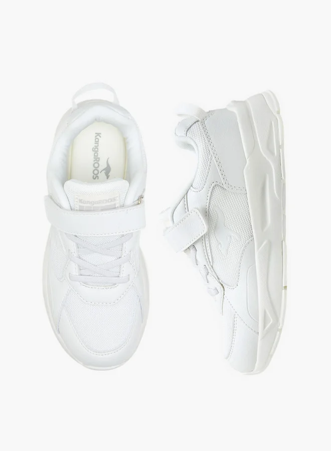 كانغاروس Boys' Textured Sports Shoes with Hook and Loop Closure