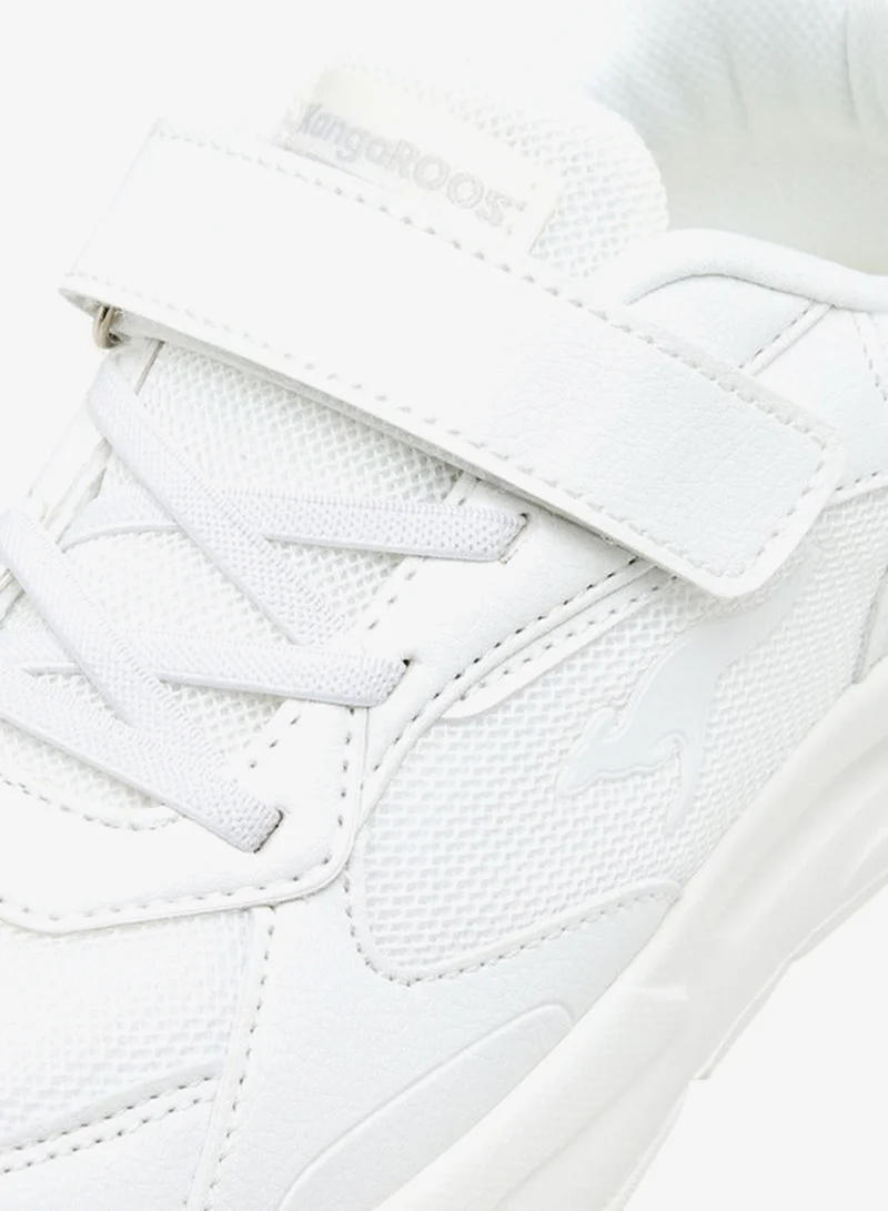 kangaROOS WHITE Boys' Textured Sports Shoes with Hook and Loop Closure for Men | Best Price UAE