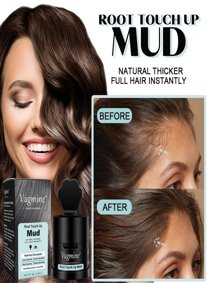 VAGMINE 8G Root Touch-Up Mud Hairline Concealer for Men & Women | Instant Hairline Coverage for Thinning Areas | Easy to Apply, Long-Lasting, Natural Finish | Black Shade for Seamless Blending - Image 2