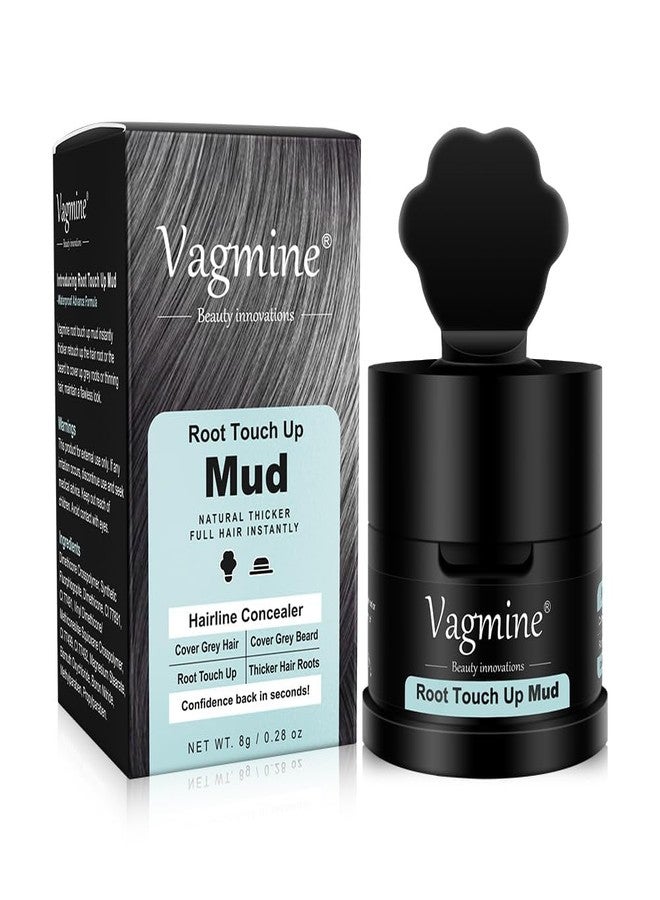 VAGMINE 8G Root Touch-Up Mud Hairline Concealer for Men & Women | Instant Hairline Coverage for Thinning Areas | Easy to Apply, Long-Lasting, Natural Finish | Black Shade for Seamless Blending - Image 1