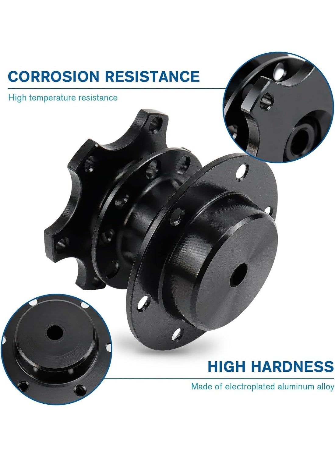 Quick Release Steering Wheel Boss Kit Snap Off Hub Adapter For 6 Hole Wheel With Hardware