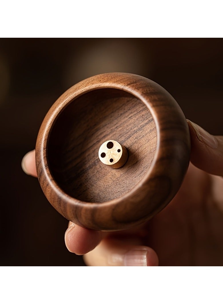 Sandalwood and Oud Incense Holder - Multi-Slot Wooden Base for Backflow Sticks, Elegant Small Zen Decor for Home/Altar, Natural Design Leaves No Trace - Image 4