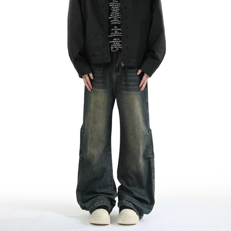 Unisex Classic Denim Jeans Loose Fit Daily Outdoor Wear - Image 1
