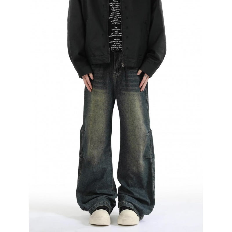 Unisex Classic Denim Jeans Loose Fit Daily Outdoor Wear - Image 4