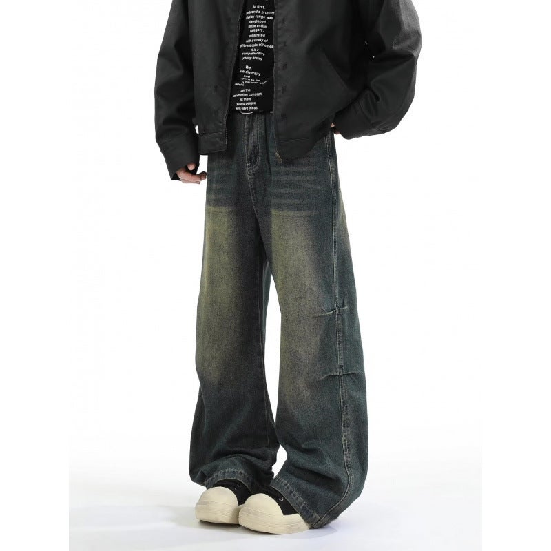 Unisex Classic Denim Jeans Loose Fit Daily Outdoor Wear - Image 3