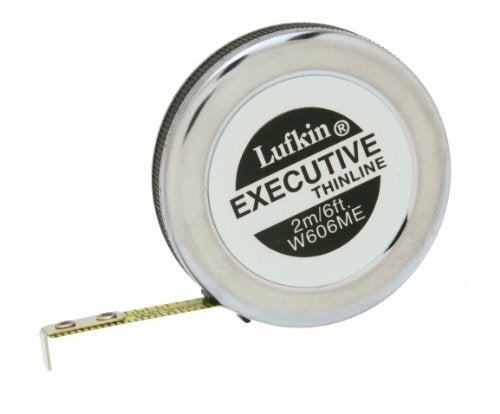 Lufkin Crescent Lufkin 1/4" x 2m/6' Executive® Thinline Yellow Clad Pocket SAE/Metric Tape Measure - W606ME - Image 1