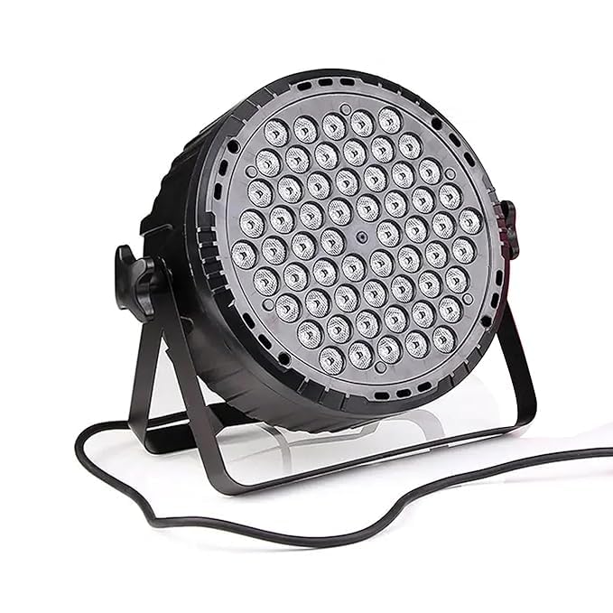 HEADLY LED Par Stage Light, 60 RGB LEDs, DJ Party Lighting with Easy Setup Mount, Black - Image 1