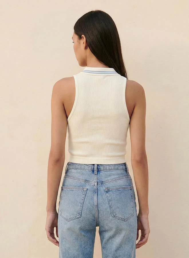 Kappa WHITE Kappa Sleeveless Polo T shirt for Women | Best Price UAE
