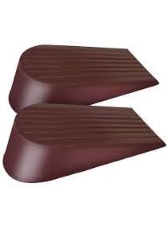 MySouqEg | سدادات أبواب (2 قطعة) - مصدات أبواب للمنزل والحمام بتصميم غير قابل للانزلاق ومادة مقاومة للتآكل لمنع ارتطام الأبواب وإصابات الأصابع (بني). - Image 3