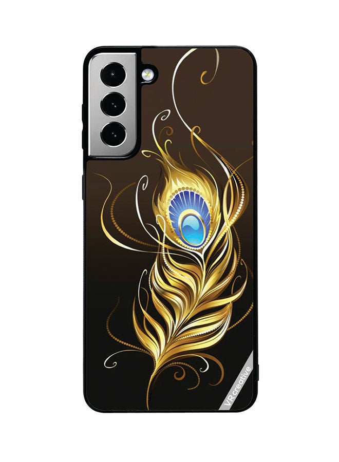 VR CREATIVE Protective Case Cover For Samsung Galaxy S21 FE 5G Feather Design Multicolour - Image 1