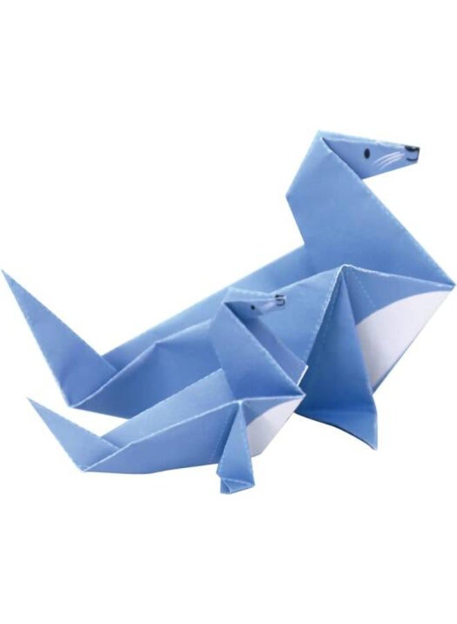 أفينير Origami Create My Own Zoo Fold 8 Vivid Animals and Cardboard Characters 40 Double-sided Folding Sheets Big Themed Activities Poster for Kids 5+ - Image 4