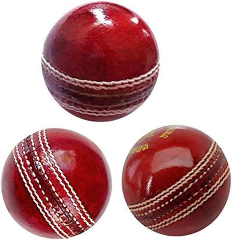 AnNafi ® Cricket Rubber Soft Balls for Practice A Grade Handstitched RED| Senior Official - Image 5