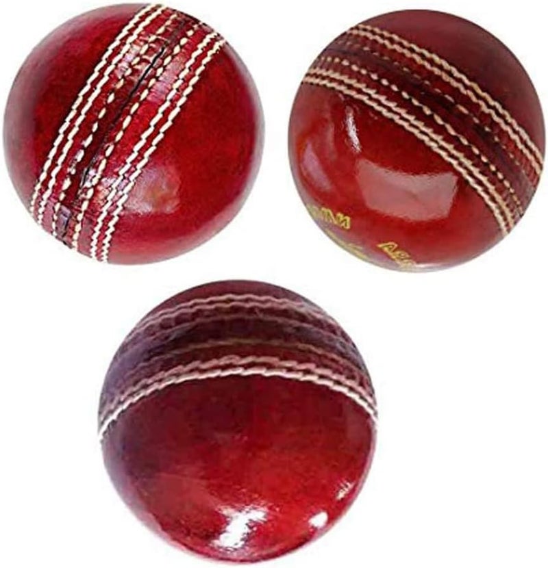 AnNafi ® Cricket Rubber Soft Balls for Practice A Grade Handstitched RED| Senior Official - Image 4