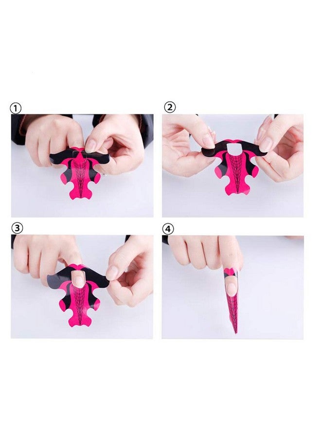 yigo 100Pcs Nail Form Extension Sticker Selfadhesive Nail Tips Guide Gel Nail Stickers For Poly Gel/Extension/Acrylic Nail Molds Builder Nail Art Equipment For Salon - Image 5