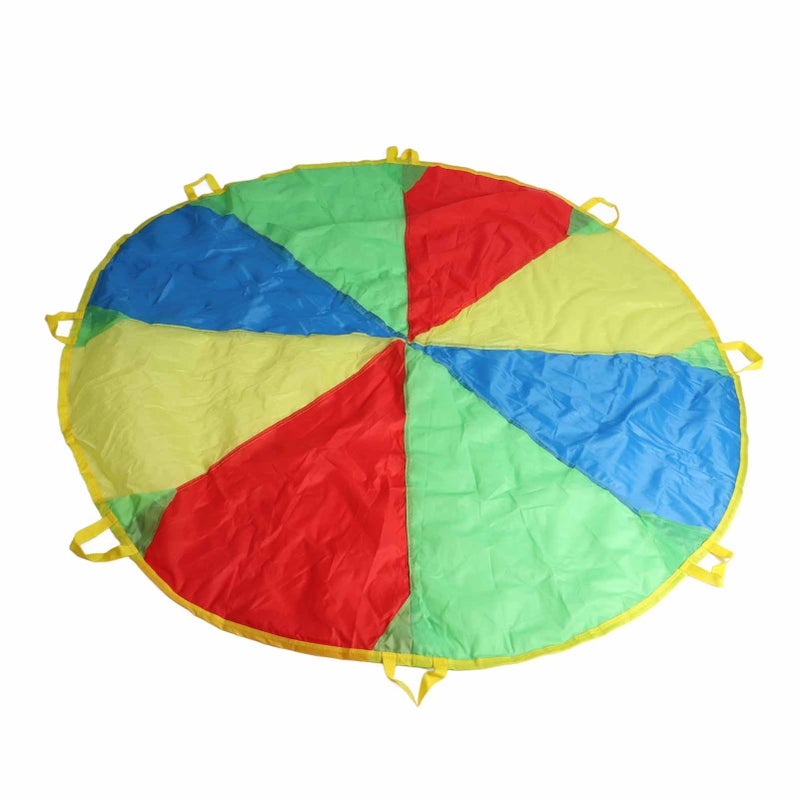 1.8m Jump Sack Rainbow Umbrella Kids Play Parachute Sport Activity Game Accessory - Image 3