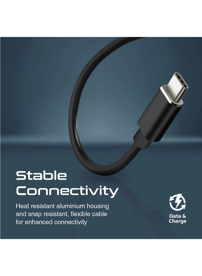 PROMATE 4-In-1 Type-C Sync/Charge Adapter With USB-A Adapter Black - Image 5