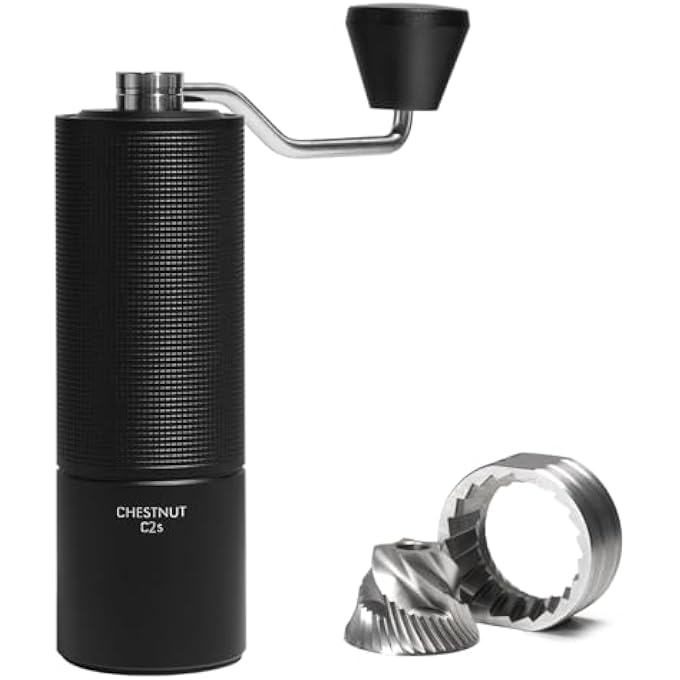 TIMEMORE Manual Coffee Grinder Stainless Steel Conical Hand Grinder Burr Chestnut C2S Internal Adjustable Setting Capacity 20G Pour Over Mocha Coffee For Travel Camping Home Black - Image 2