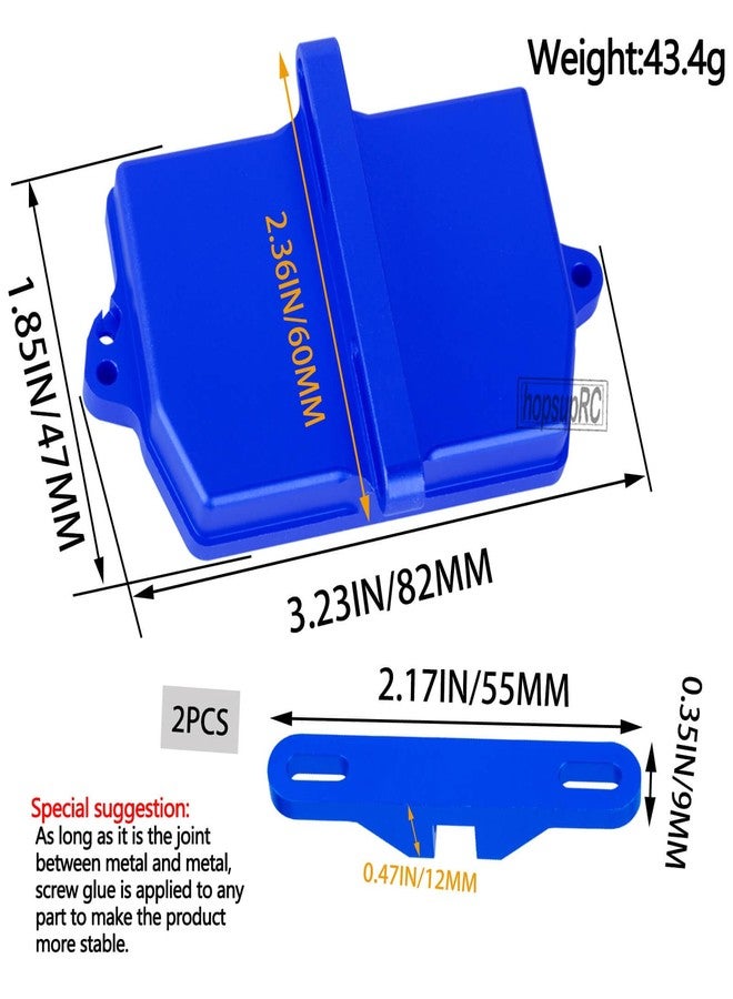 hopsupRC RC Aluminum Receiver Box Cover ESC Bracket Mounting Bracket Upgrade Parts for 1/5 X-MAXX 6S, 1/5 X-MAXX 8S, 1/6 4WD 4X4 XRT 8S Monster Truck RC Car.Navy Blue. - Image 5