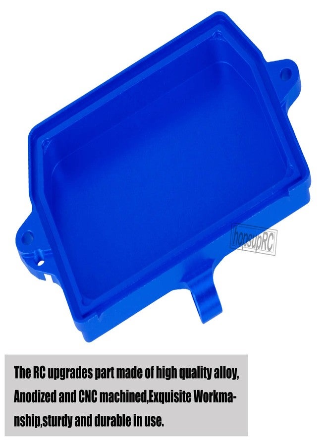 hopsupRC RC Aluminum Receiver Box Cover ESC Bracket Mounting Bracket Upgrade Parts for 1/5 X-MAXX 6S, 1/5 X-MAXX 8S, 1/6 4WD 4X4 XRT 8S Monster Truck RC Car.Navy Blue. - Image 3
