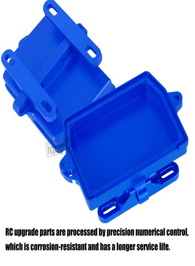 hopsupRC RC Aluminum Receiver Box Cover ESC Bracket Mounting Bracket Upgrade Parts for 1/5 X-MAXX 6S, 1/5 X-MAXX 8S, 1/6 4WD 4X4 XRT 8S Monster Truck RC Car.Navy Blue. - Image 4