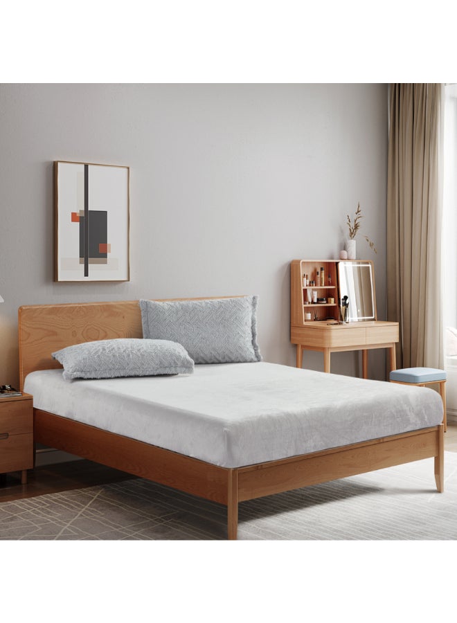 REVE 6-Piece Patterned Winter King Comforter Set Grey 35 x 250 x 230 cm FW075-2 GREY - Image 2