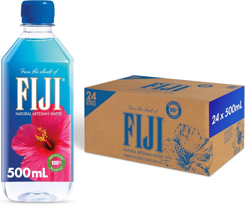 FIJI Natural Artesian Water, 500ML Bottles (Pack of 24) - Image 1