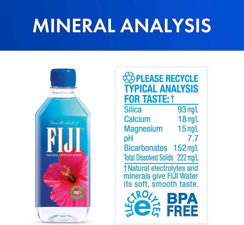 FIJI Natural Artesian Water, 500ML Bottles (Pack of 24) - Image 2
